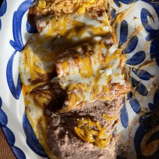 Plate of cheese enchiladas