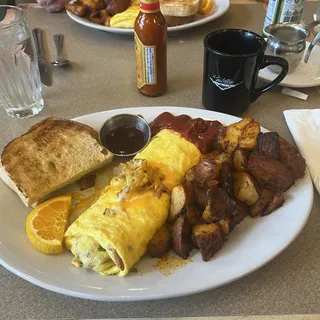 Mixed Grill Omelette Breakfast