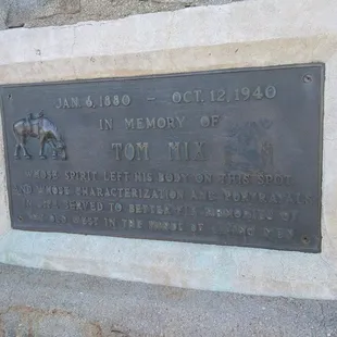 Tom Mix Memorial