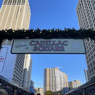 Cadillac Square leading up to Cadillac Lodge