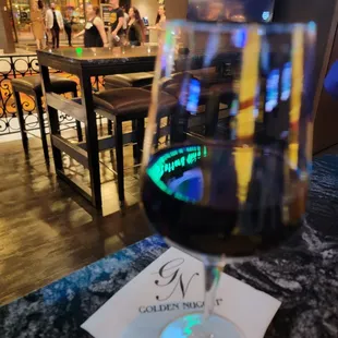 a glass of wine