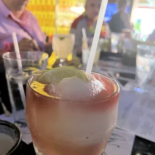 Frozen sangria margarita during happy hour.
