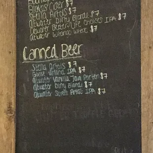 the menu