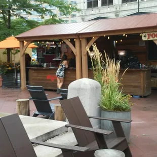 outdoor seating area