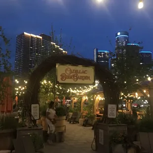 a cityscape in the background