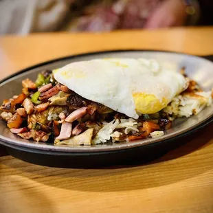 a plate of food on a table