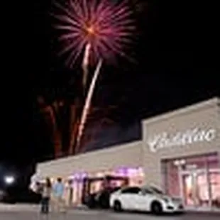 We are located inside the Frank Kent Cadillac store.