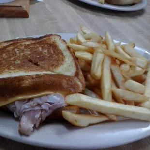 Grilled ham cheese and bacon