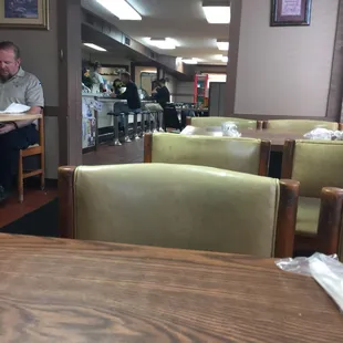 From the non smoking section to the smoking section.