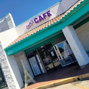 the front of the building