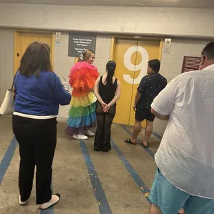 The elevators broken we had to catch the stairs