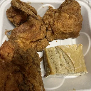 Generous portions of delicious chicken, the best ever