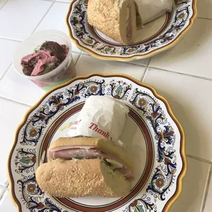 Venice sandwiches (1 plain) &amp; Spumoni (cherry, chocolate, and pistachio gelato