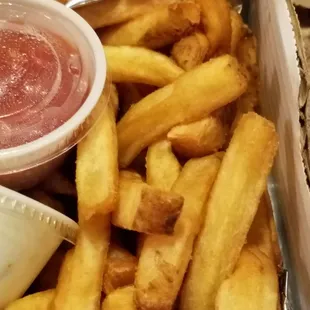Fries thick and good