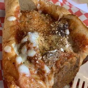 Half of large meatball sub