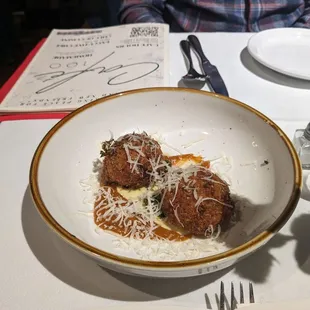 a bowl of food on a table