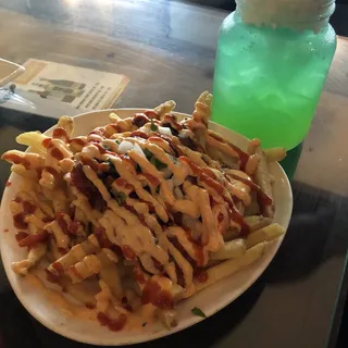 Kimchi Fries with Beef