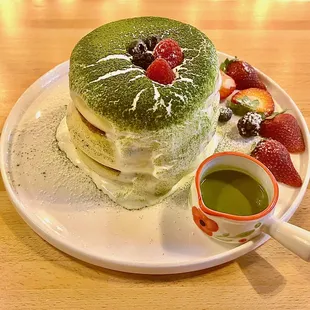 Green Tea Souffle Pancake