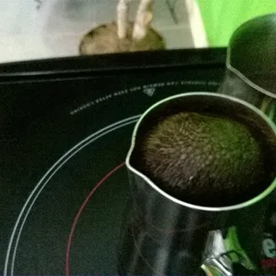 Turkish Coffee (HaSeeb)!   Can even prepare it to go!