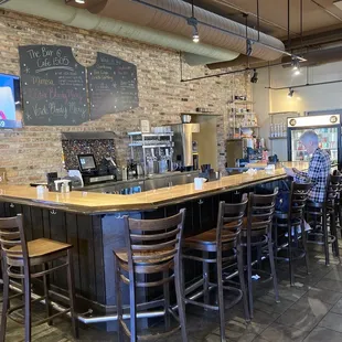 the bar and seating area