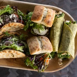 Assorted sandwich tray by CAFE 180 Catering