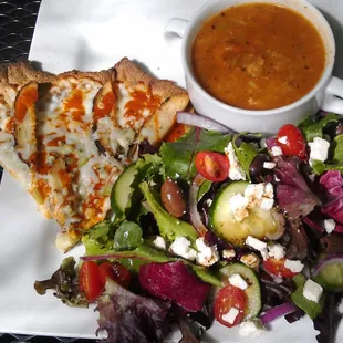 Med Salad, Buff Chix 'Za, Shrimp Gumbo