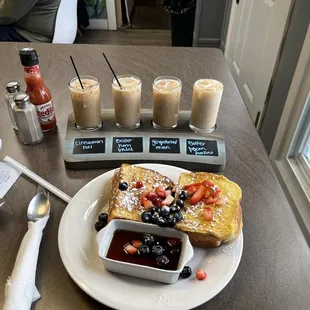Stuffed French today and coffee flight
