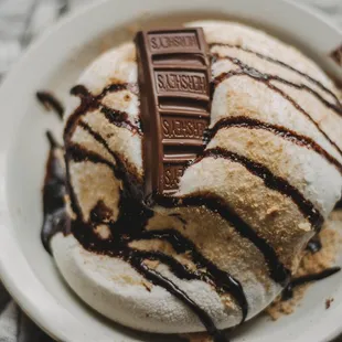 &apos;&apos;&apos;Tis the season for bonfires and s&apos;mores! 
Come enjoy one of our s&apos;mores cinnamon rolls! Available until the end of November!