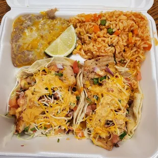 Fish tacos from their daily special.