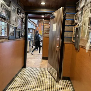 the entrance to the restaurant