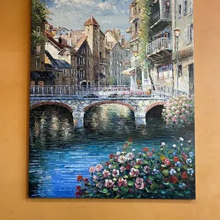 I love staring at these paintings while waiting for my food