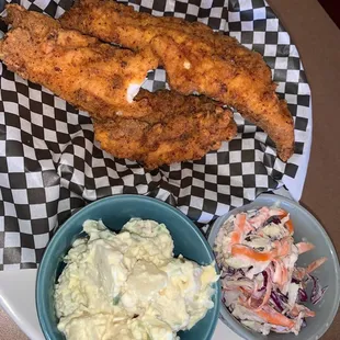 Catfish Friday at Nana &amp; Tatas! With their famous potato salad and coleslaw!!! SUPER YUM!