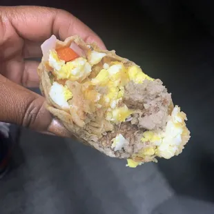 Breakfast burrito w/ sausage