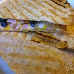 Ham and Cheddar Quesadilla