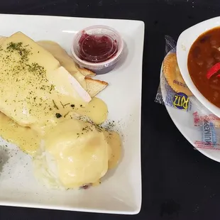 Hot Turkey and bowl of chili