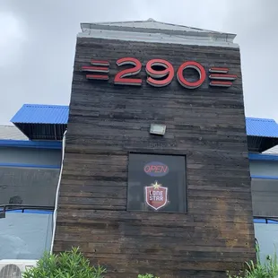 The front of the 290 café