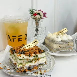 Seaweed Pork Floss Taro Tiramisu