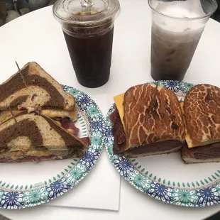 In the picture below is Ice American, Iced Almond Borge, Reuben, &amp; Roast beef Sanwhich