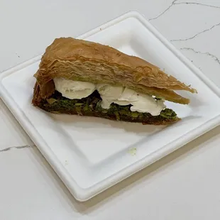 Baklava with Vanilla Ice Cream