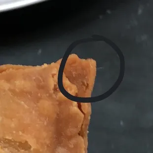 Hair in samosa