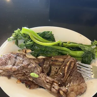 Korean beef and gailan