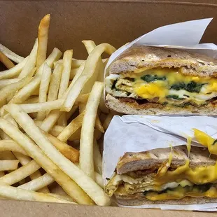 Healthy Sandwich with Fries