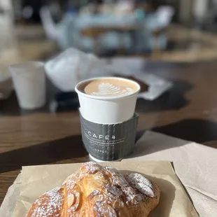 Almond pastry. Chocolate orange mocha!