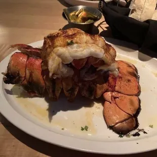 1 lb lobster tail.  Seafood night 3rd Thursday every month.  It was excellent!