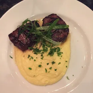 Twin filet over polenta