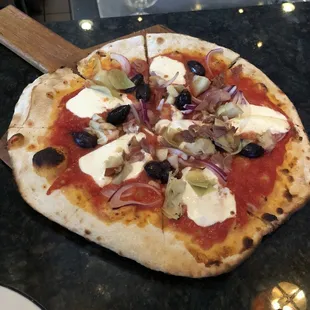 Fire grilled pizza, $5 during happy hour