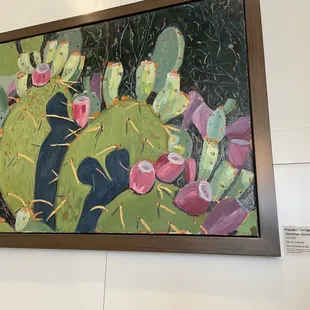 a painting of a cactus plant