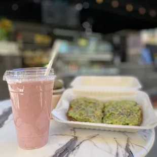 Strawberry Fields Smoothie and Avocado Toast