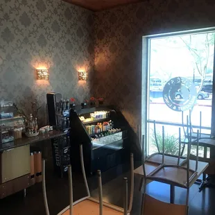 the interior of a coffee shop