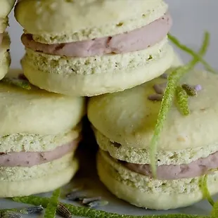 Lavender Lime Macarons